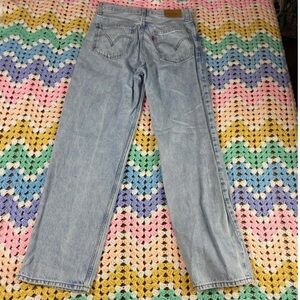 Levis 79770-0001 Light Blue baggy Women's straight leg Jeans size 27x30 (30x29)